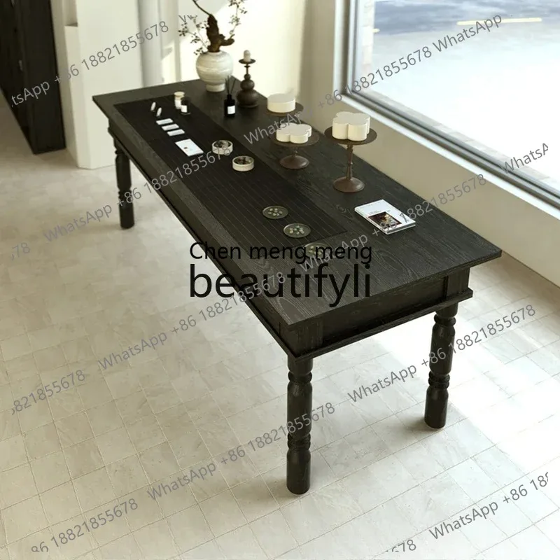 ss26 Nakashimadai Aromatherapy Essential Oil Fragrance Table Candle Diffuser Stone Water Table Wooden Display Long Table with Dr