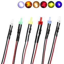 Evemodel L1220 20pcs Pre-wired 2mm LED Light Set 12V Different Colors Yellow Red Green Blue Warm White Bright White