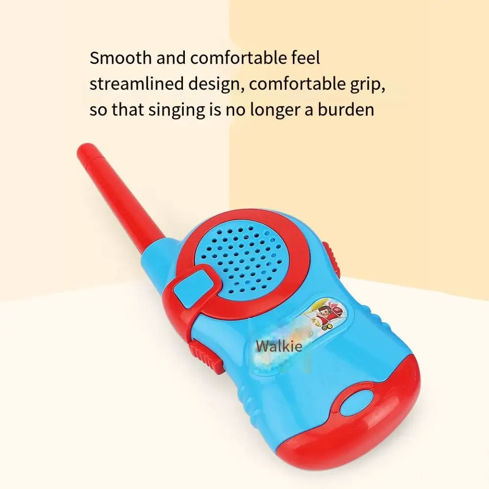 2 pacote portátil de longo alcance crianças walkie talkies handheld dos desenhos animados crianças brinquedos fácil de usar rádios eletrônicos em dois sentidos interior