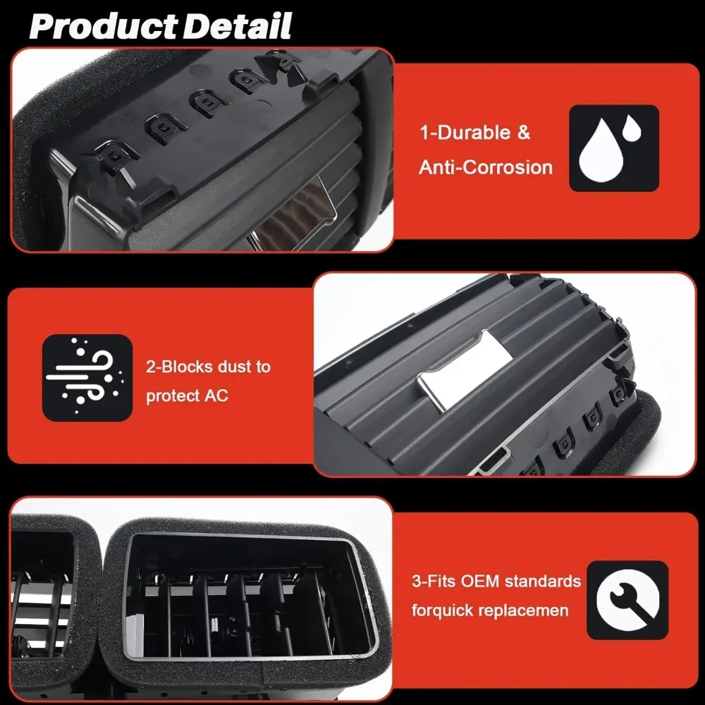 FB5Z-19893-AD Dual Center Dash Air Vent For Ford Explorer Base Limited Platinum Sport XLT 16-19 Center Dashboard Air Outlet A/C view 6