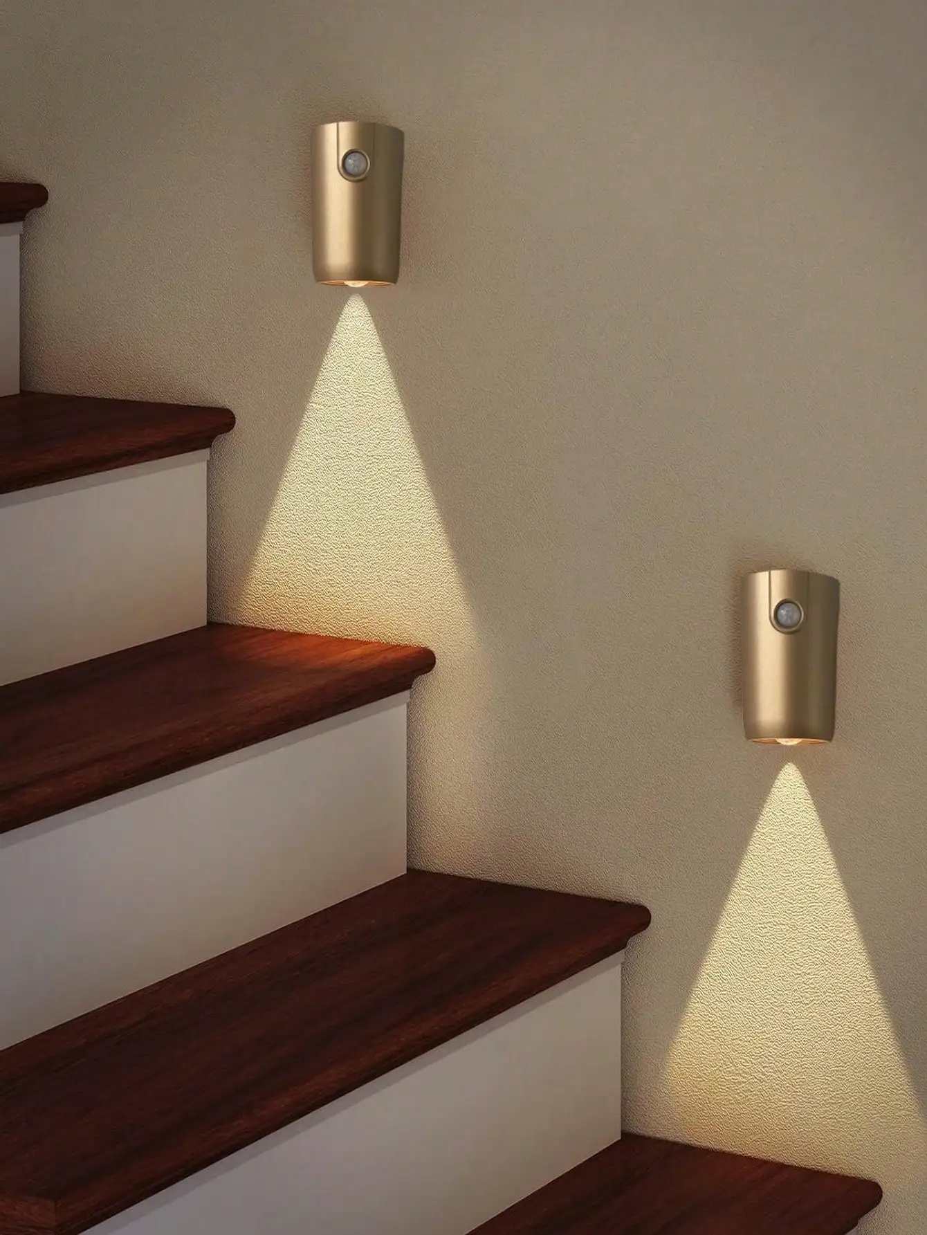 Rechargeable Motion Sensor LED Wall Light, 3-Color Dimmable Magnetic Adhesive Light for Home