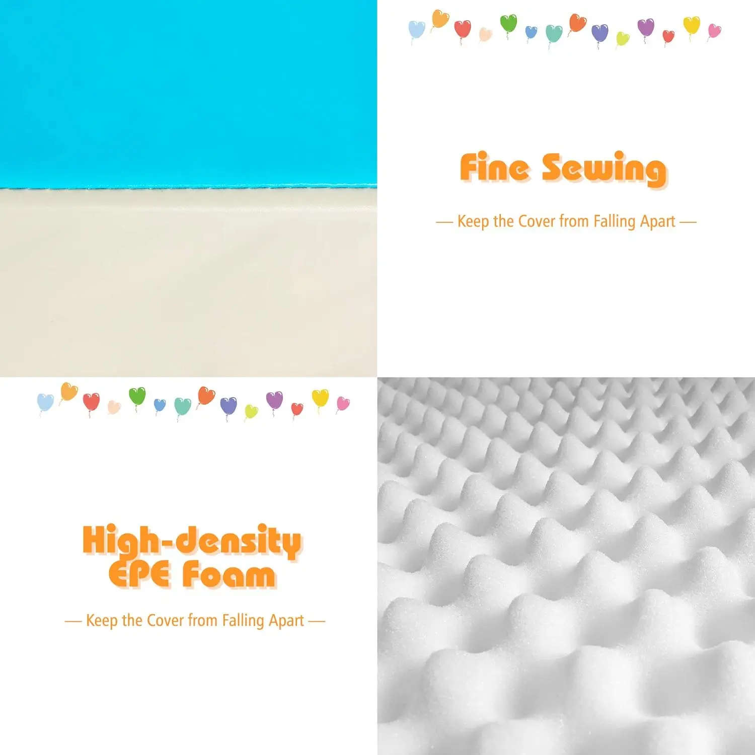 Climb and Crawl Foam Play Set, 4-Piece Soft Toddler Corner Climber Indoor Active Play Structure for Babies & Toddlers, Great for