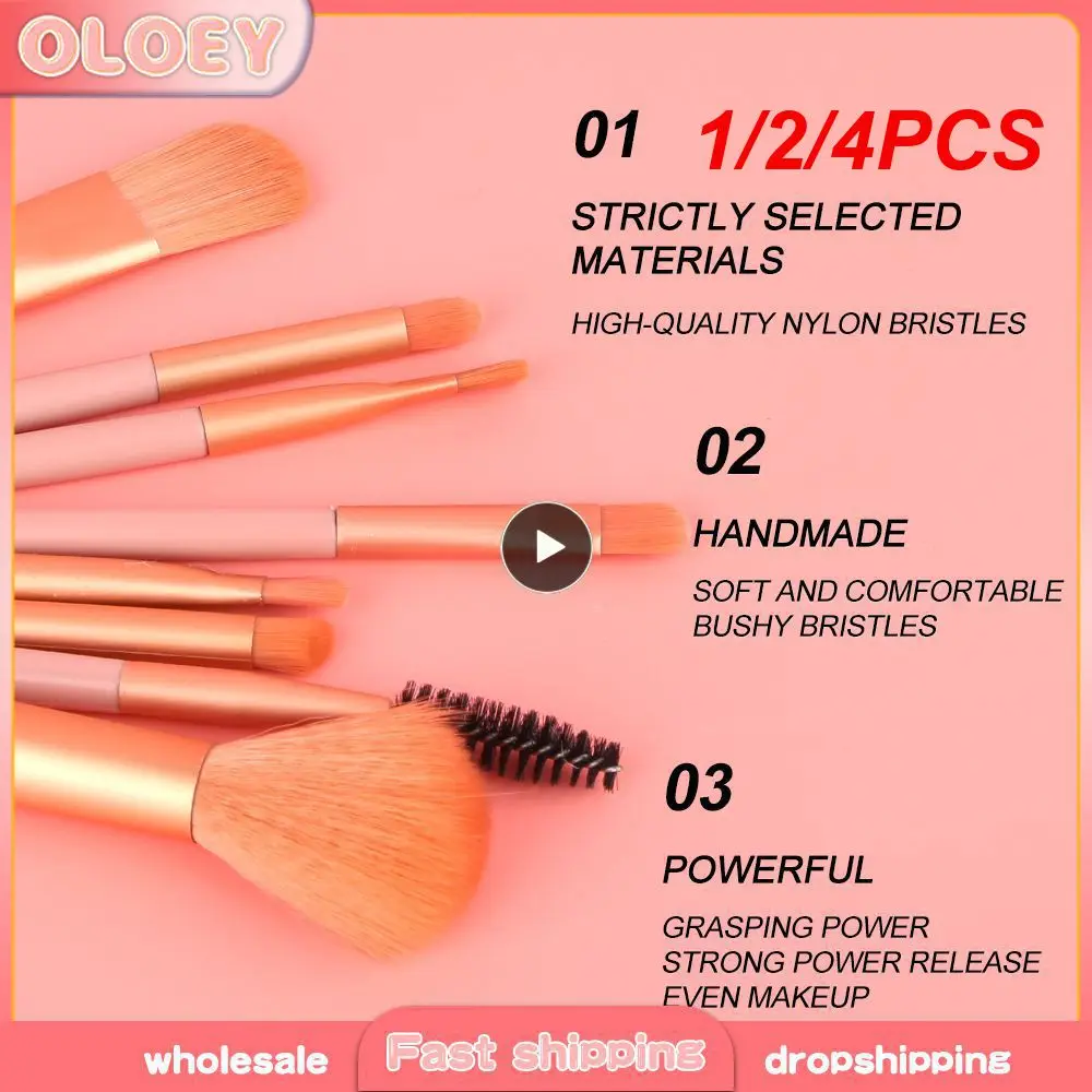 1/2/4PCS Student Versatile Acceptable Price High Quality Beauty Tools Complete Set Of 8 Brushes Suitable For Beginners Travel