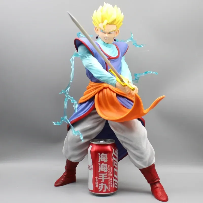 

Dragon Ball Anime Peripheral Handmade Model Toy Gk Magic Modified And Re Painted Sun Wufan Holding Sword Statue Decoration