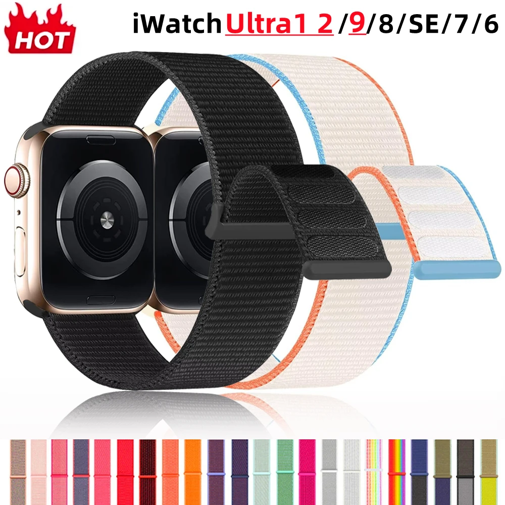 Nylons ch laufen armband für Apple Uhren armband 44mm 45mm 40mm 41mm 42mm 46mm Smart Gürtel Armband iwatch Serie 10 9 8 7 se6 5 ultra 49mm