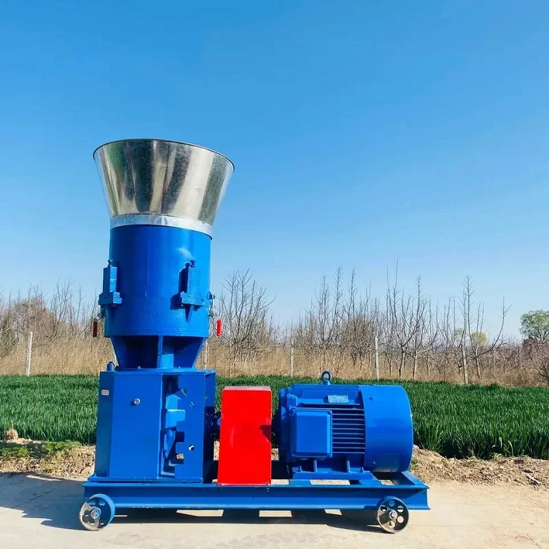 Industrial 600-1000kg/H Wood Pellet Press Pellet 22kw Mill Compress Sawdust Pinewood Pellet Machine With Three Phase Electric