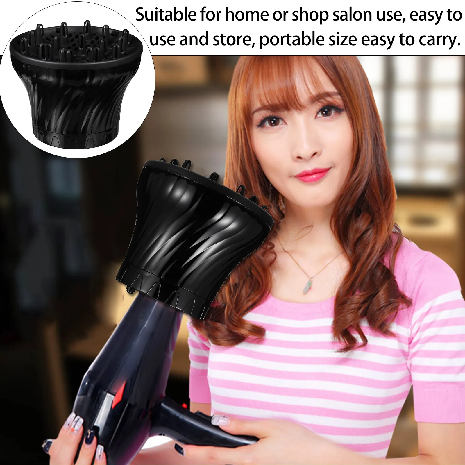 Hair Dryer Diffuser Attachment Lightweight Plastic Blow Dryer Accessory for Curly Hair Salon Home Use