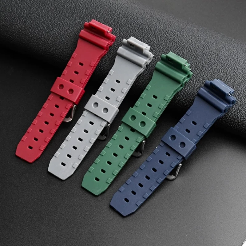 GBM-2100 카시오 G-SHOCK GA2100 GM2100 DW5600 시계 밴드 고무 시계 스트랩 실리콘 팔찌 16mm 레드 용 고품질 시계 스트랩