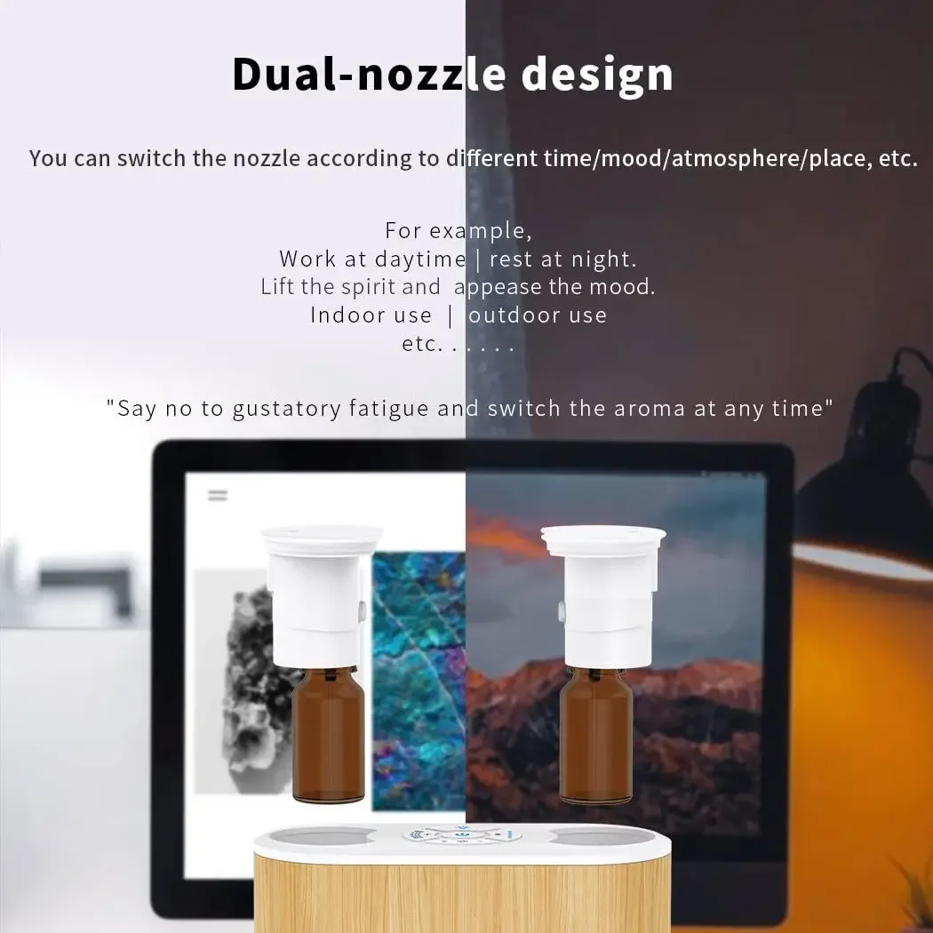 Difusor sem água profissional difusor de aroma inteligente nebulização sem água bateria portátil para viagens casa yoga escritório