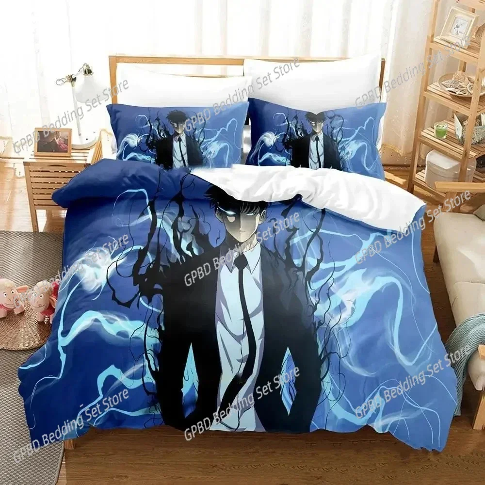 

3D Printed Anime Solo Leveling Bedding Set Bedroom Soft Modern Bedspreads Comefortable Duvet Cover Quilt Cover And Pillowcase