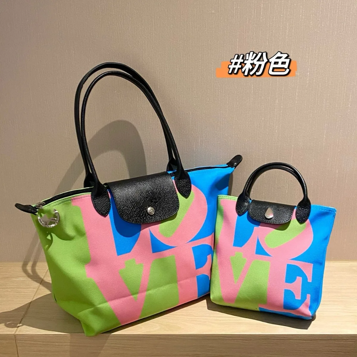 New Canvas Tote Mini Crossbody Hobo Single Handle Portable High Quality Top Layer Cowhide With Canvas Long Strap Champ Bag