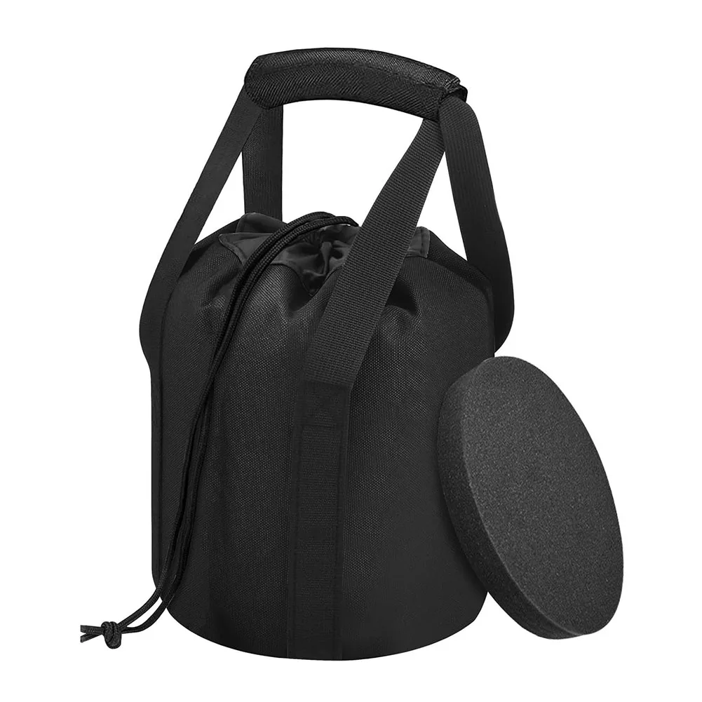 

Athlete Equipment Bag Portable Storage Bag Nylon Shot Put Carry Bag Adjustable Shoulder Strap Foam Ball Pad Protection