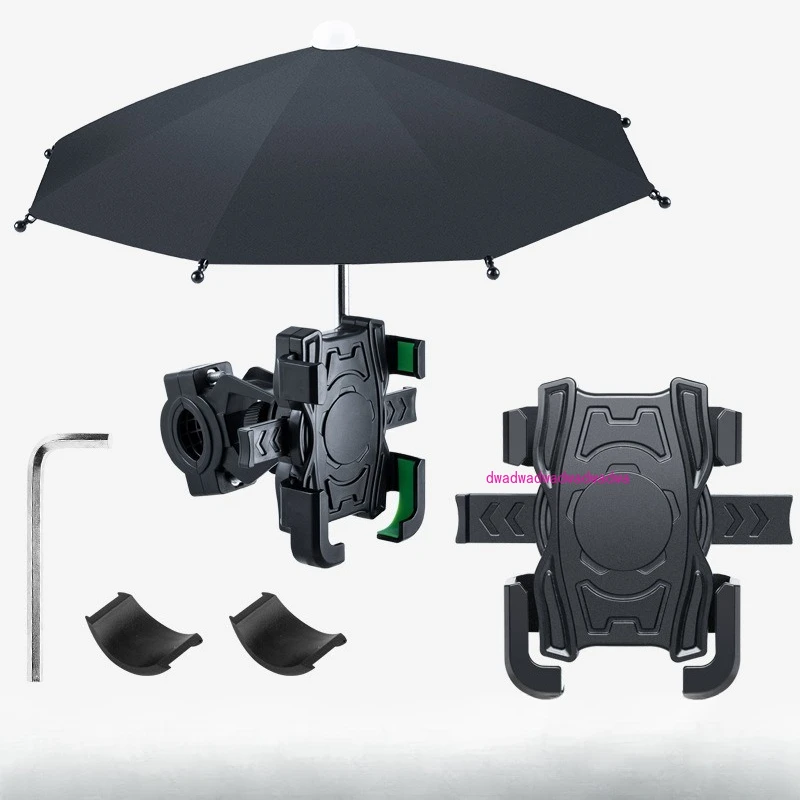 

New electric car motorcycle mobile phone holder, meal delivery with sunshade umbrella mobile phone holder