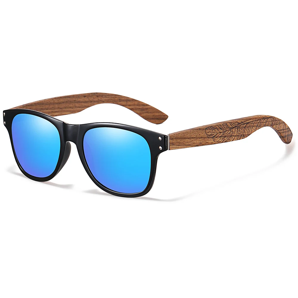 GM Natural Wooden Sunglasses Men Polarized Fashion Sun Glasses Original Wood  C8001