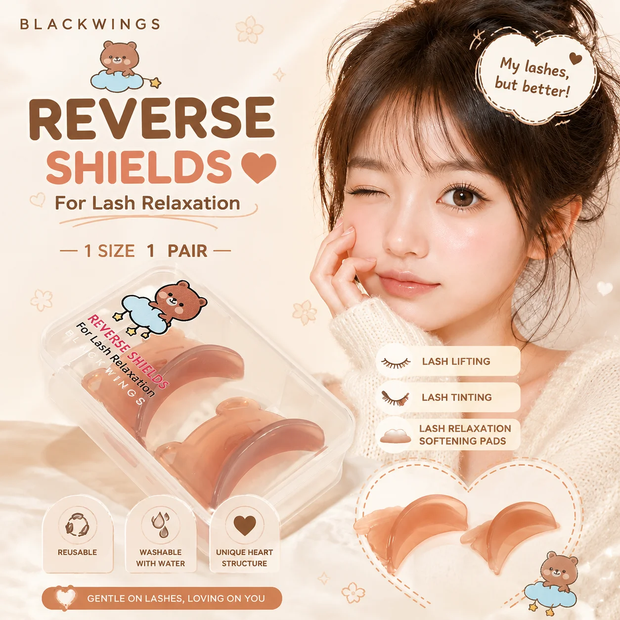 Reverse Shields Eyelash Perming Curler Lift Pads Eyelash Perm Pads Rods For LashLift Silicone For Eyelashes Makeup Beauty Too