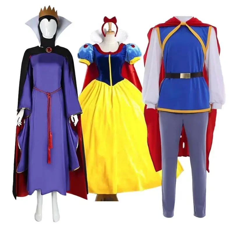 

Adult Role Cosplay Queen Fairytale Classic Princess Dress Evil Queen Cos Outfits Stepmother Cloak Halloween Carnival Costumes