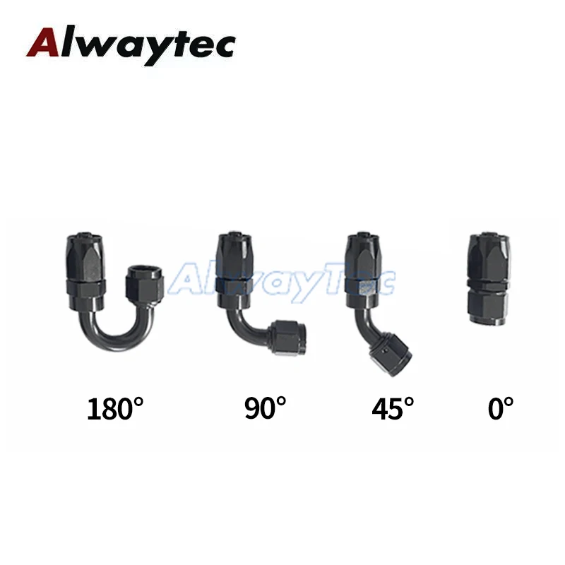 45 Degrees Rotating Hose End Fittings Oil Fuel Adapter Kit AN4/6/8/10 Pipe Connector Set for Automotive And Racing