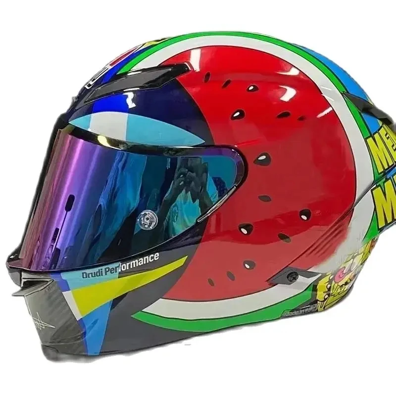 

Watermelon Pizza GPRR Helmet Motocross Motobike Big Spoiler Helmet Riding Full Face Motorcycle Helmet Casco Capacete