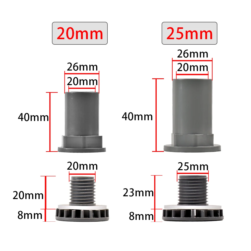 20 ~ 25mm rura PVC 90 ° kolanko bezpośrednie złącza zagęścić akwarium przelewowe złącza nawadnianie ogrodu wlot wylot spustowy