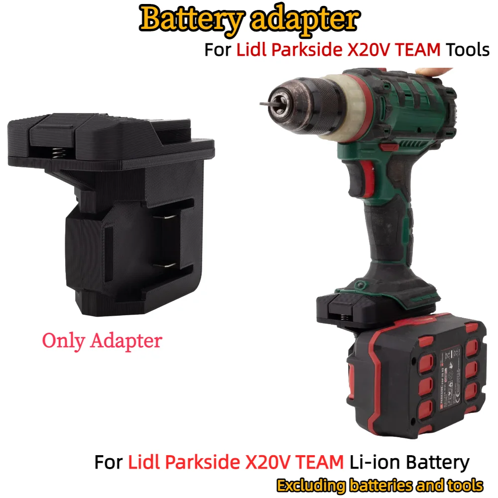 

Адаптер 2-в-1 для литий-ионного аккумулятора Lidl Parkside X20V для электроинструментов PARKSIDE X20V, преобразователь с двумя батареями, увеличение рабочих часов