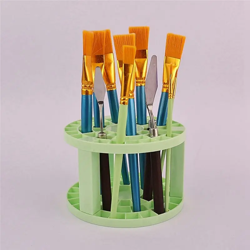 FTGT-Round Hole Paint Brush Holder & Organizer, Craft Paint & Makeup Brush Holder Organizer, Marker Holder