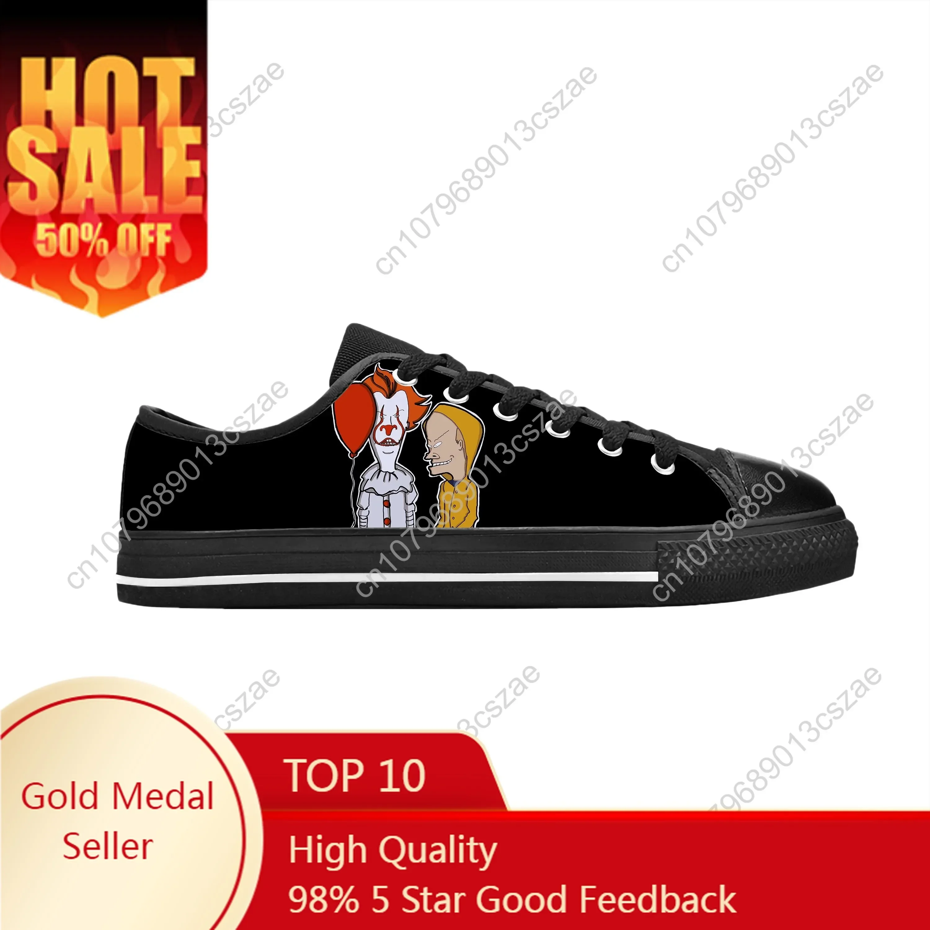 Butthead Butt Head Rock N Roll Cartoon Beavis Cool Casual Cloth Shoes Low Top Comfortable Breathable 3D Print Men Women Sneakers