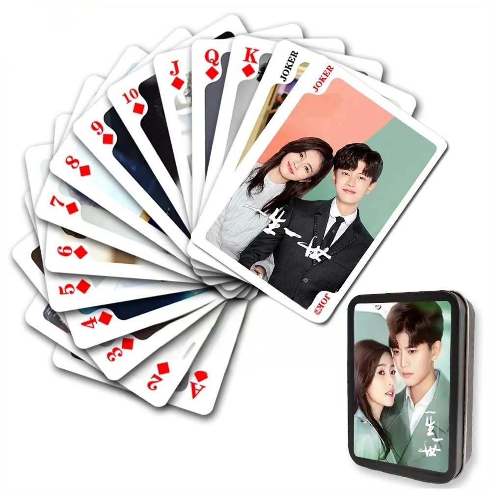 54 Pcs/Box One And Only Poker Cards Bai Lu & Ren Jialun Character Collection Playing Cards Game Gifts