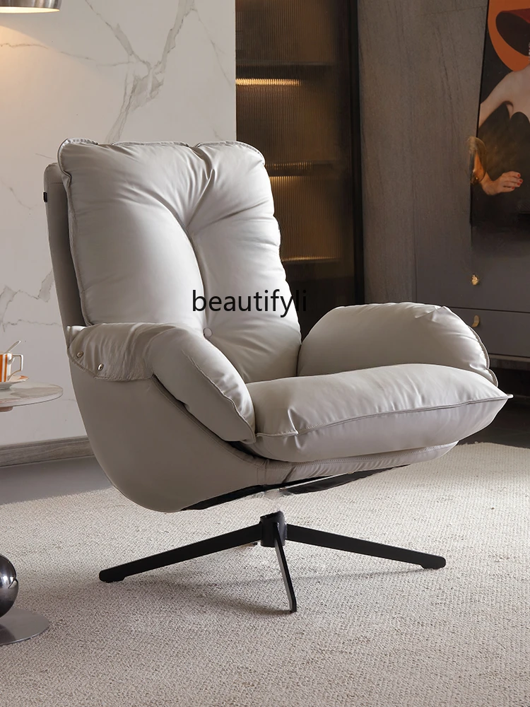 Italian Rotating Single-Seat Sofa Chair Light Luxury Lazy High Back  Living Room Leisure Chair Balcony Comfortable Tiger Chair