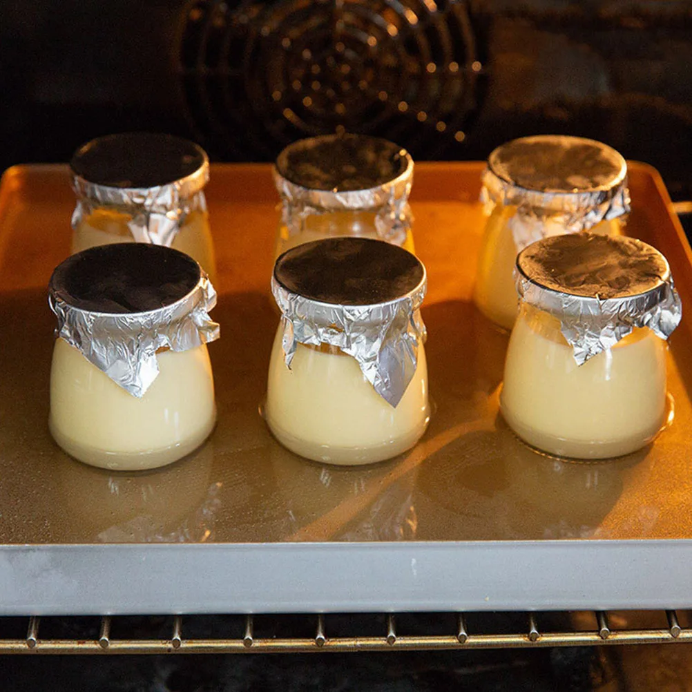 

6 Pcs Containers for Food Reusable Pudding Cups with Lids Storage Jars Yogurt Transparent