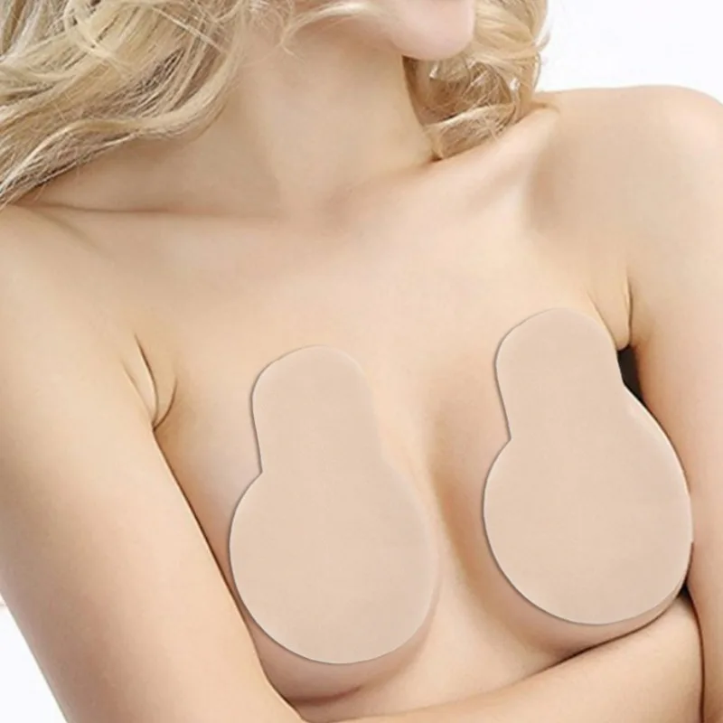 Convenient Lifting Chest Patch Adhesive Bra Pad Unstimulating Breast Sticker Anti Convex Point Nipple Cover Women Chest Paste image 2