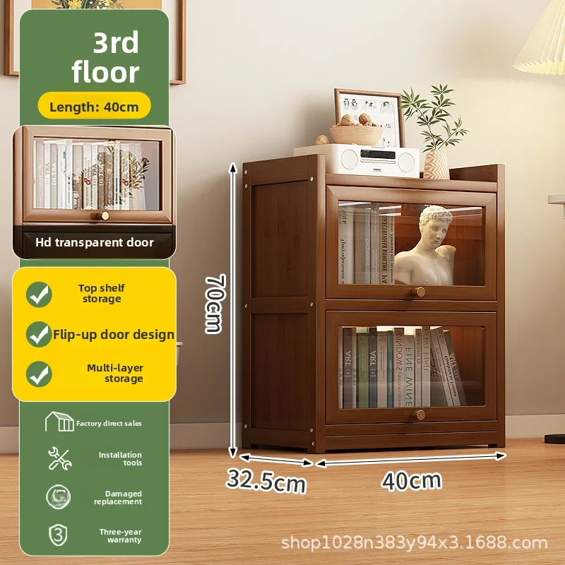 

Полка-стеллаж для книг в стиле интернет-селебрити, пристенный шкаф для гостиной, детский шкаф для хранения, пылезащитный книжный шкаф