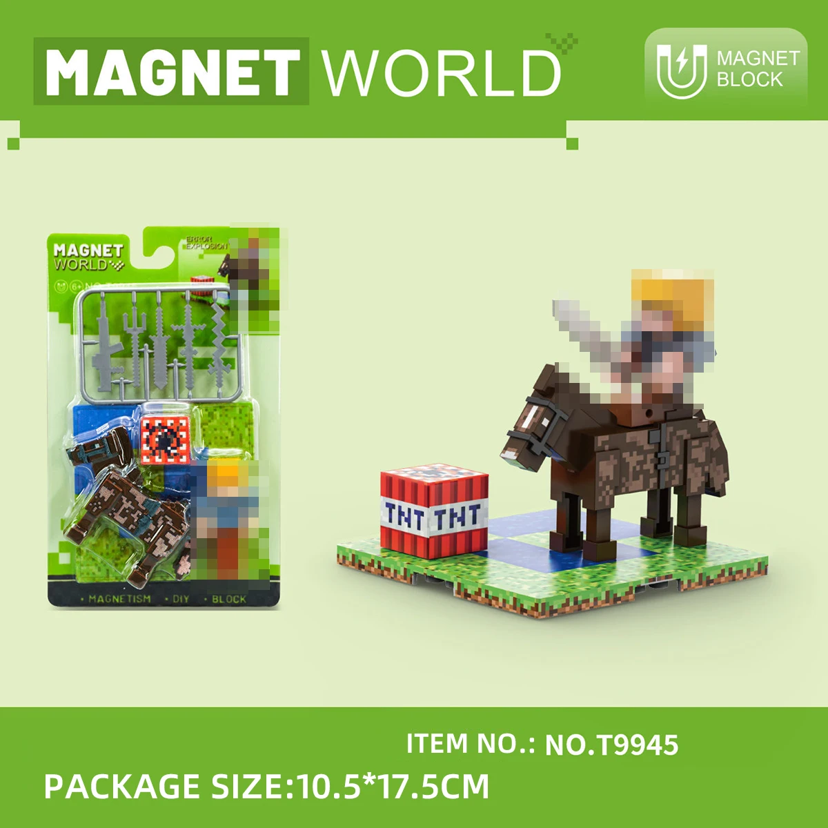 Magnetic World Magnetic doll Animal building blocks Magnetic building blocks various states children's educational magnetic toys
