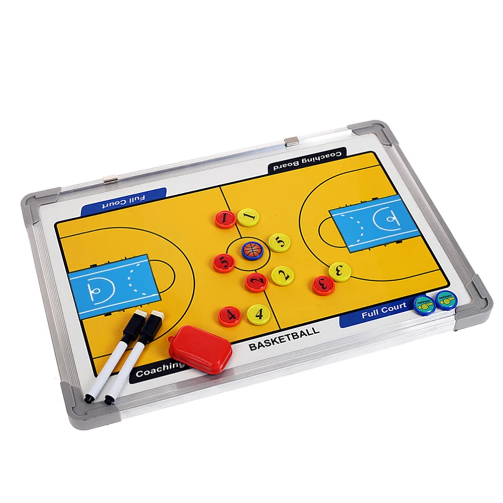 

1 Pc Aluminum Alloy Basketball Coaching Board Hangable Training Practice Board Magnetic Kit Eraser Marker for Team Strategy
