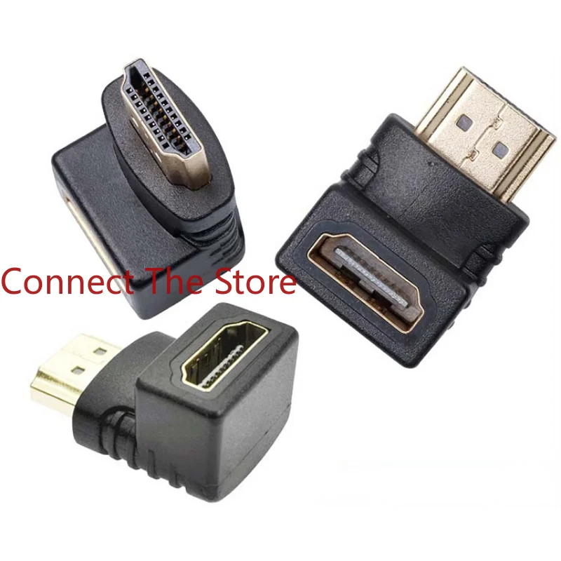 3PCS Adapter Male To Female TV Computer Hdmi 90-degree Right Angle Extension 