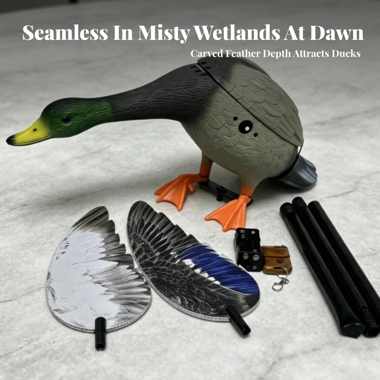 duck-decoy-with-wireless-control-realistic-rotating-wing-decoy-lifelike-sturdy-for-waterfowlers-hunting-field-displays