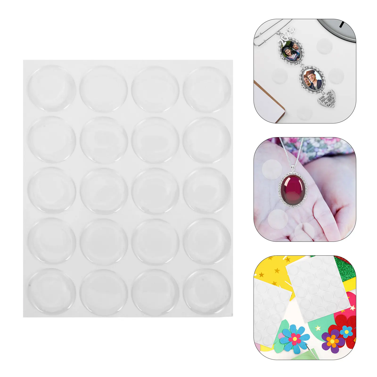 

100Pcs 25Mm Transparent Time Gemstone Resin Patch Stickers Self Adhesive Flat Back Cabochons for DIY Jewelry Picture Vase