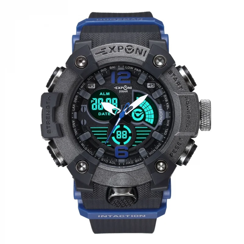 EXPCNIElectronic Watch Fashion Waterproof Men's Sports Couple Children's Double Display Watch-Border Supply