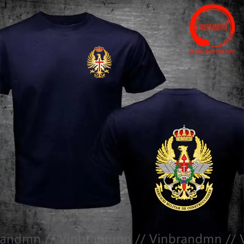 Emblem of the Spanish Armed Forces Military Construction Service T Shirt Men Fashion Trendy Casual Clothing Stylish Tops