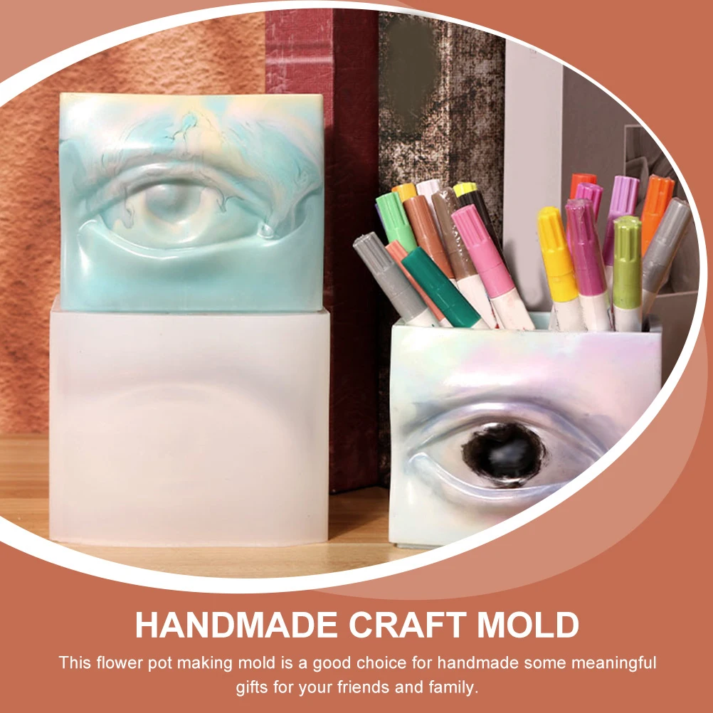 

Silicone Mold for Flower Pot Crafts Reusable Flexible Jewelry Accessories Casting Resin Pen Holder Plant St Decor Molds