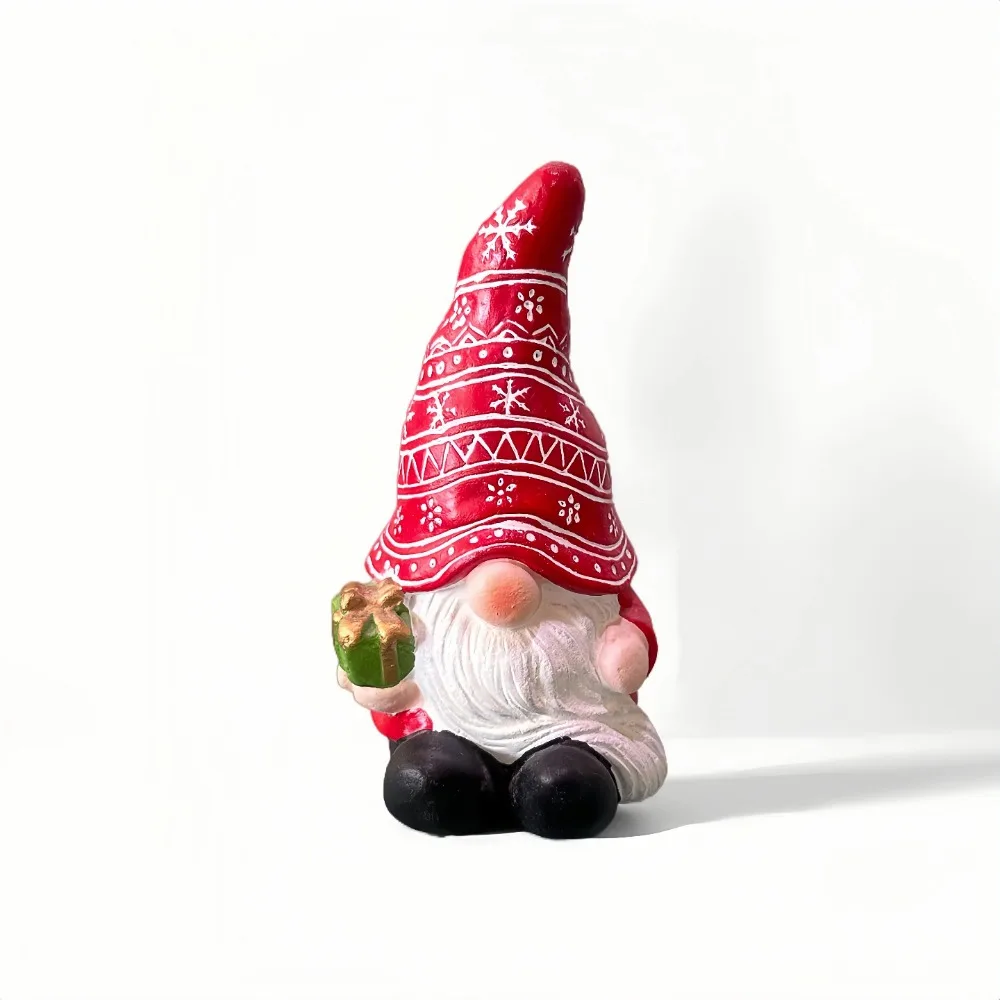 

Detachable Base Vivid Face White Beard Christmas Resin for Garden Home Balcony Holiday Decor Ornament Gift Outdoor Decoration