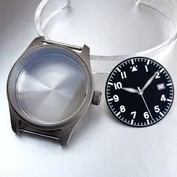 39MM Titanium Pilot Watch Case dial set for NH34 NH35 NH36 NH38 NH70 NH72 ETA2824 PT5000 ST2130 Watch Mod Sapphire 20Bar Dive