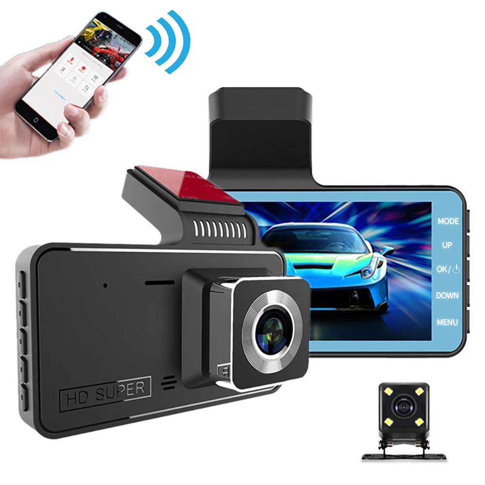 Car DVR Vehicle Black Box Night Vision WiFi Dash Cam 1080P HD Drive Video Recorder Rear View Camera Parking Monitor Registrator