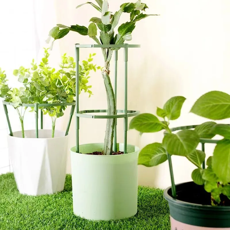 1-8pc Garden Plant Support Cage Plie Flower Stand Holder Plastic Semicircle Green House Orchard Fixing Rod Gardening Bonsai Tool