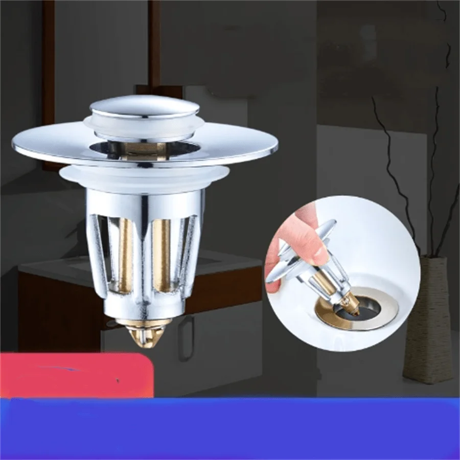 

1pc Brass Pop Up Sink Drain Stopper with Filter for Bathroom Basin