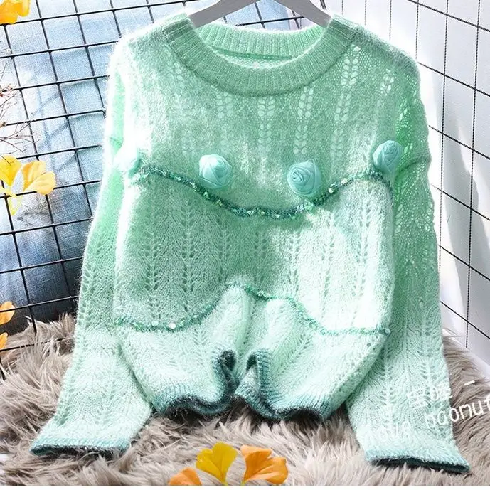 

2022 New Autumn Winter Sweaters Women Casual Warm Long Sleeve Loose O-neck Solid Pullovers Womens Sweater Knitwear Tops W132