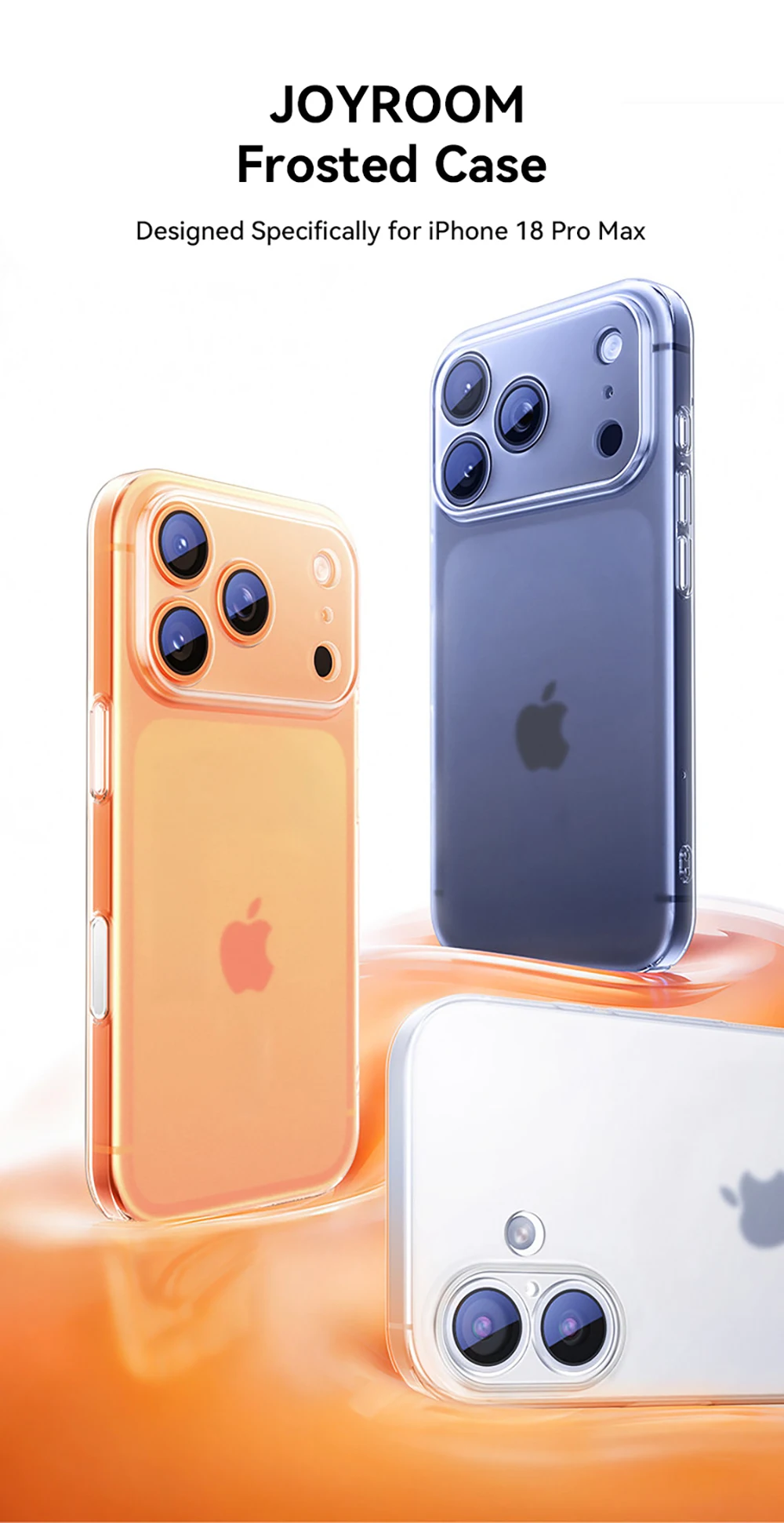 Joyroom für iPhone 18 Pro Max Hülle, Mattierte Hülle, Stoßfeste Matte Schutzhülle für iPhone 17 Pro Max, Magnetische Hülle für kabelloses Laden – Detail 1