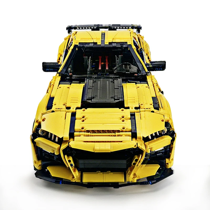 Personnalisé jaune technique 165802 Super véhicule de sport 1:8 modèle bloc de construction brique Puzzle éducatif bricolage jouet cadeau de noël enfant