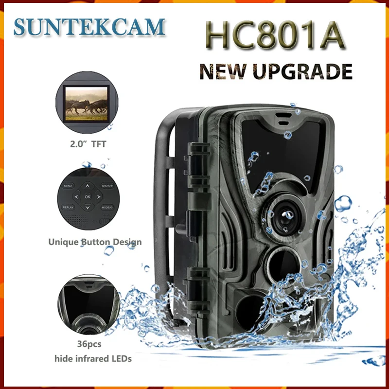 HC801A Hunting Trail Camera Wildlife Camera With Night Vision Motion Activated Outdoor Trail Camera Trigger Wildlife Scouting