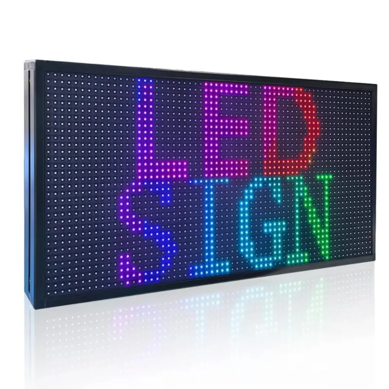 Commercial Light Emitting Diode Logo 26 x 14 Programmable Digital Message Board Wifi Controlled Display