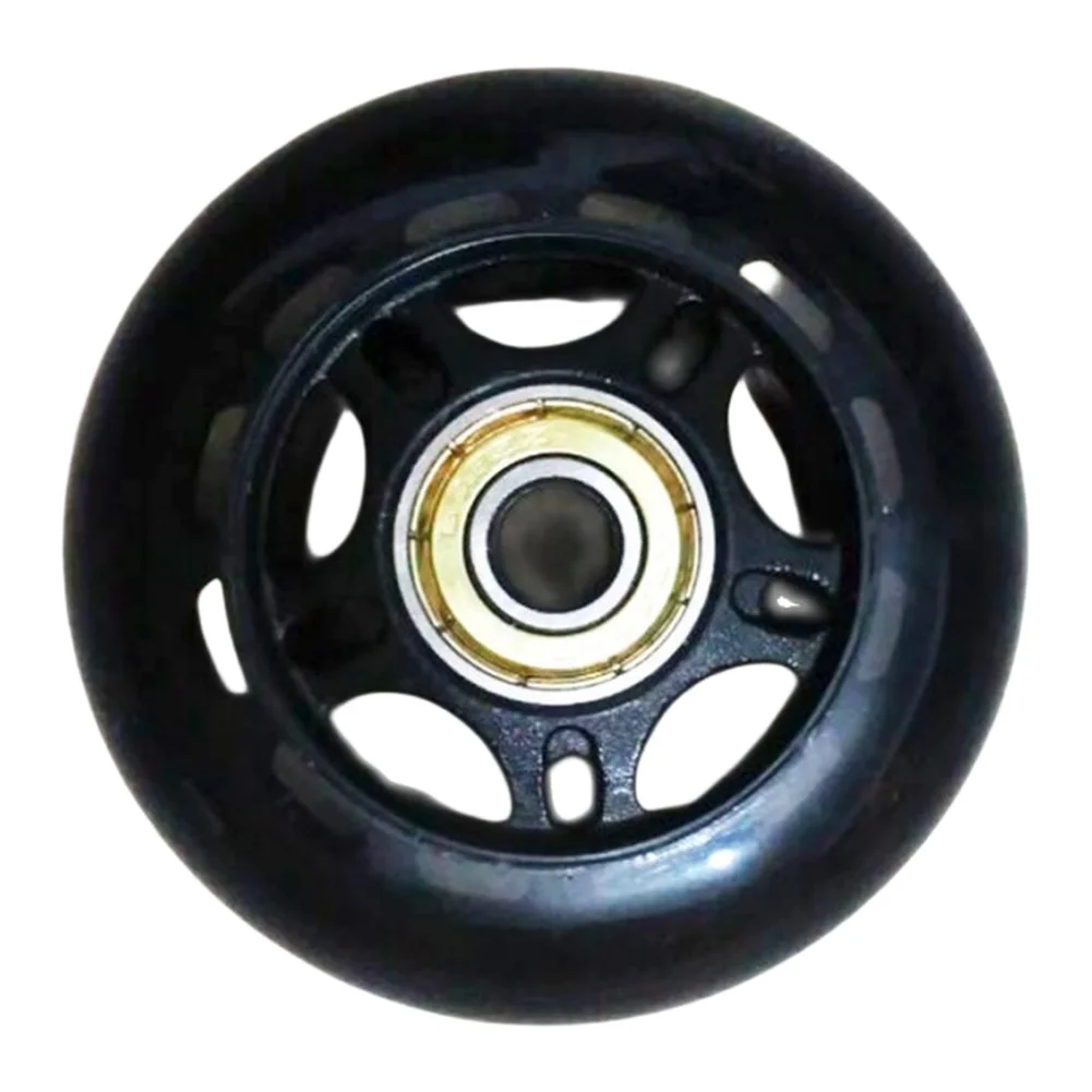 Schwarze PU-Gummi-Einzelrollen für Inline-Skates, 72mm, 76mm, 80mm, 84mm, für Rollschuhe, Scooter, Gepäck, Ersatzteile – Detail 7